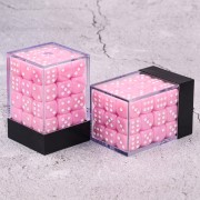 Pink Opaque 12mm pips dice 